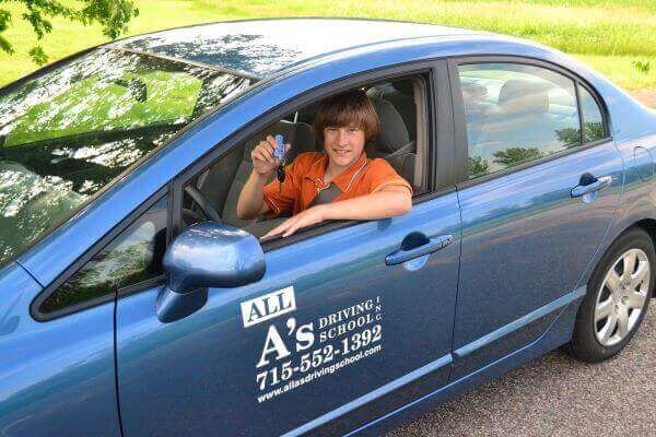 Student in car